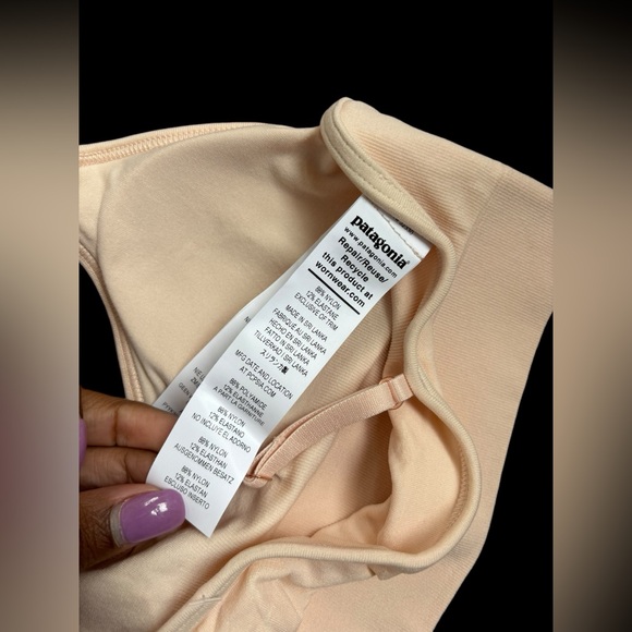 Patagonia Women's Barely Everyday Bra Valley Flora Jacquard Cameo Size M - Picture 2 of 6